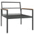 3 Piece Garden Lounge Set with Cushions Anthracite Steel