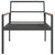 3 Piece Garden Lounge Set with Cushions Anthracite Steel