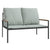 3 Piece Garden Lounge Set with Cushions Anthracite Steel