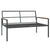 3 Piece Garden Lounge Set with Cushions Anthracite Steel