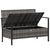 2-Seater Garden Bench with Cushions Grey Poly Rattan
