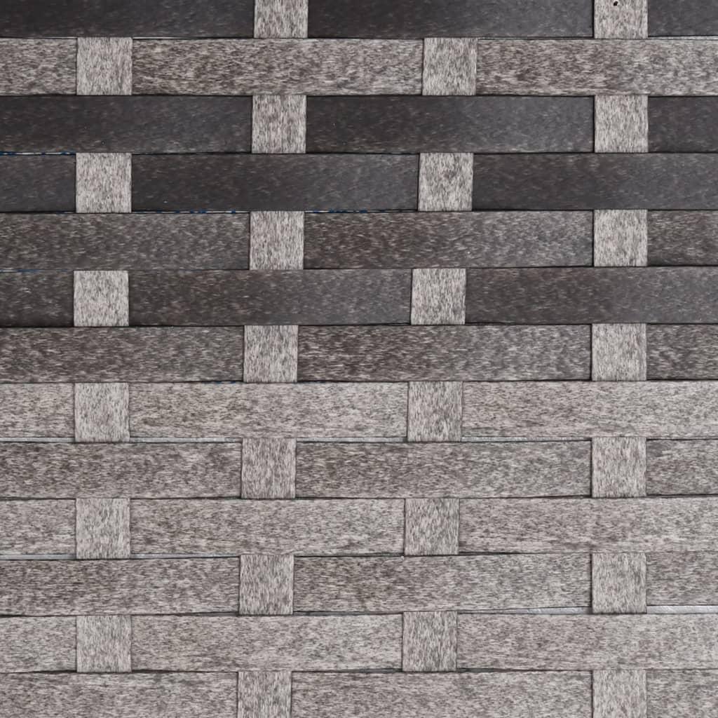 2-Seater Garden Bench Grey Poly Rattan