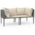 Garden Corner Sofas with Cushions 2 pcs Grey Poly Rattan
