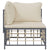 Garden Corner Sofa with Beige Cushions Poly Rattan