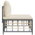 Garden Middle Sofa with Beige Cushions Poly Rattan