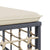 Garden Middle Sofa with Beige Cushions Poly Rattan