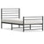 Metal Bed Frame without Mattress with Footboard Black 90x190 cm
