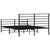 Metal Bed Frame without Mattress with Footboard Black 135x190 cm