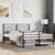 Metal Bed Frame without Mattress with Footboard Black 150x200 cm