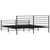Metal Bed Frame without Mattress with Footboard Black 183x203 cm King