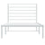 Metal Bed Frame without Mattress with Headboard White 90x190 cm
