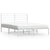 Metal Bed Frame without Mattress with Headboard White 135x190 cm