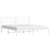 Metal Bed Frame without Mattress with Headboard White 183x203 cm King