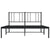 Metal Bed Frame without Mattress with Headboard Black 135x190 cm