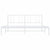 Metal Bed Frame without Mattress with Headboard White 183x203 cm King