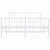 Metal Bed Frame without Mattress with Footboard White 135x190 cm