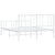 Metal Bed Frame without Mattress with Footboard White 135x190 cm