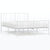 Metal Bed Frame without Mattress with Footboard White 150x200 cm