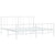 Metal Bed Frame without Mattress with Footboard White 183x203 cm King