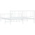 Metal Bed Frame without Mattress with Footboard White 183x203 cm King