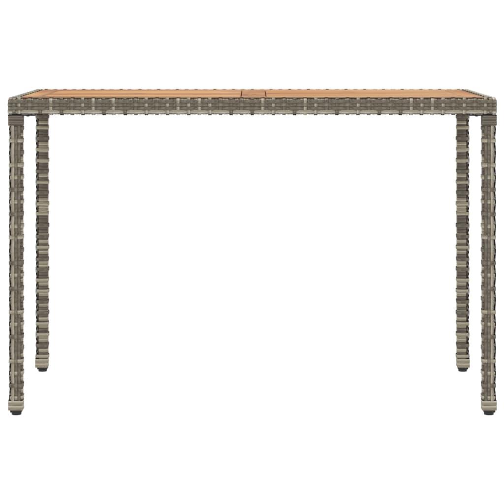 6 Piece Garden Dining Set with Cushions Grey Poly Rattan