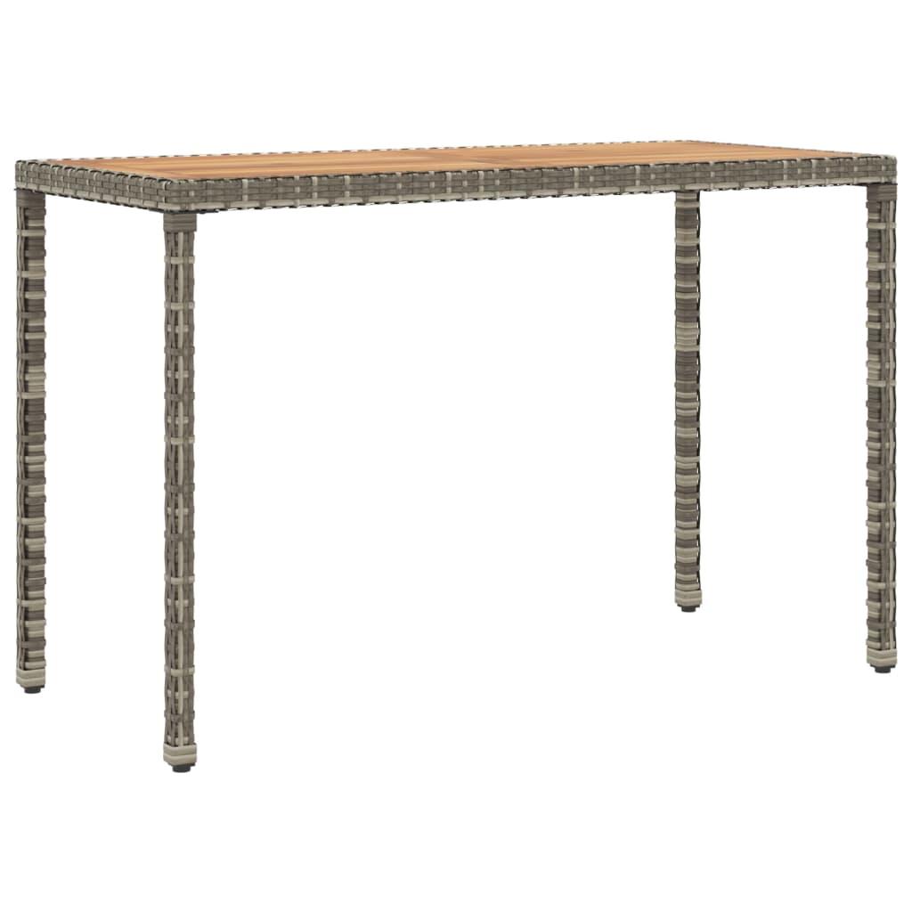 6 Piece Garden Dining Set with Cushions Grey Poly Rattan