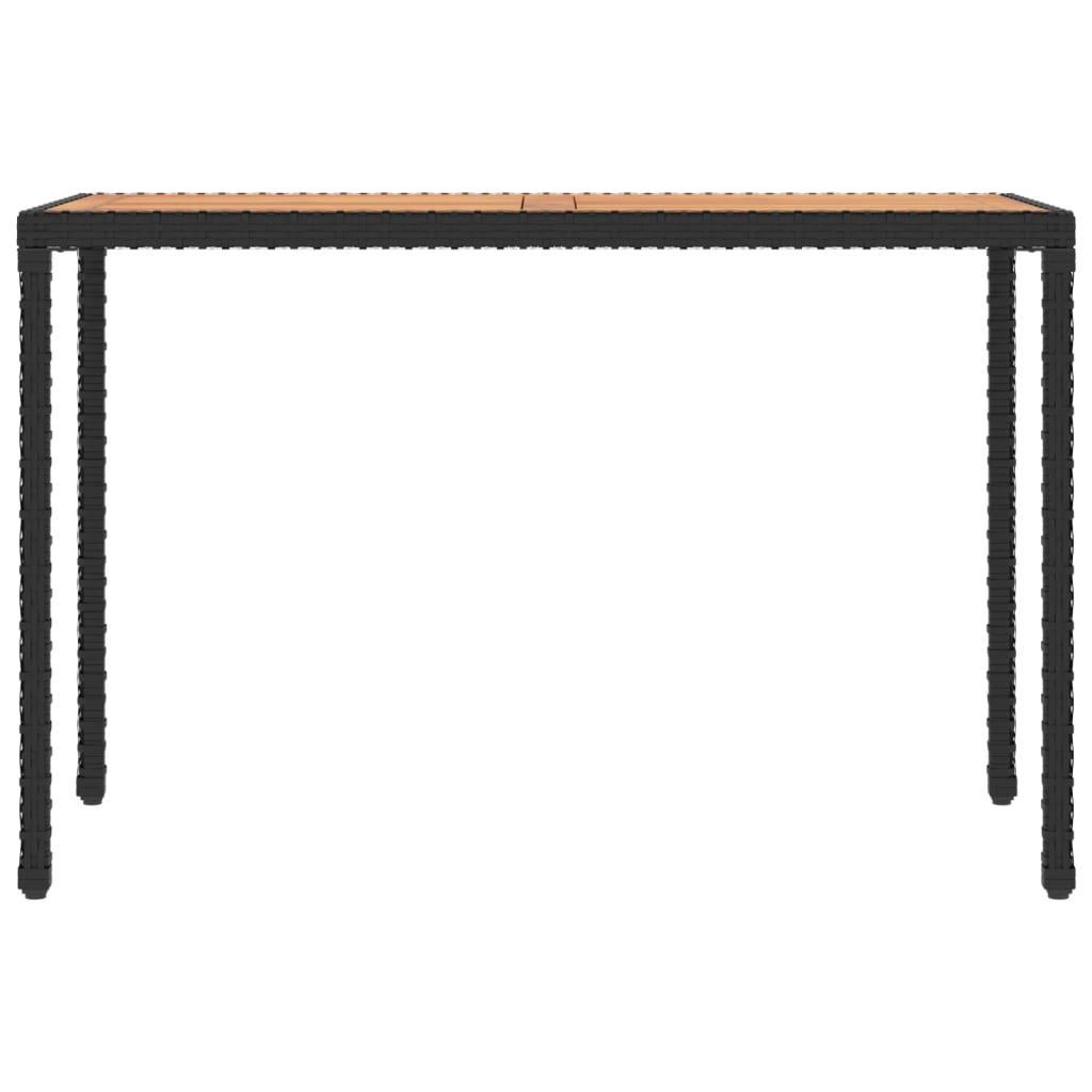 6 Piece Garden Dining Set with Cushions Black Poly Rattan