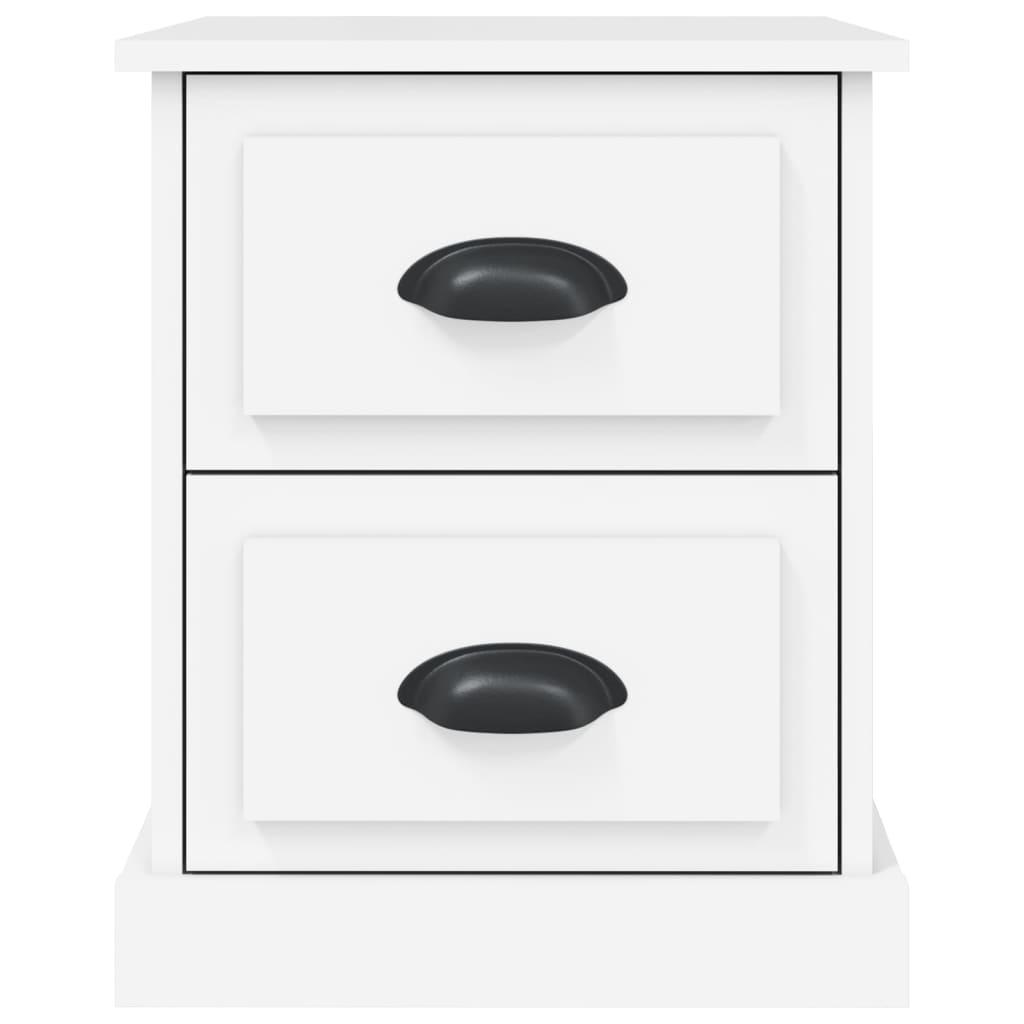 Bedside Cabinets 2 pcs White 39x39x47.5 cm Engineered Wood