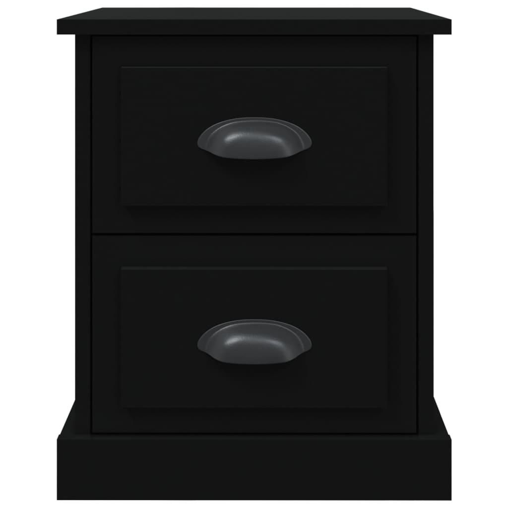 Bedside Cabinet Black 39x39x47.5 cm Engineered Wood