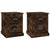 Bedside Cabinets 2 pcs Smoked Oak 39x39x47.5 cm Engineered Wood