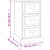Bedside Cabinet High Gloss White 39x39x67 cm Engineered Wood