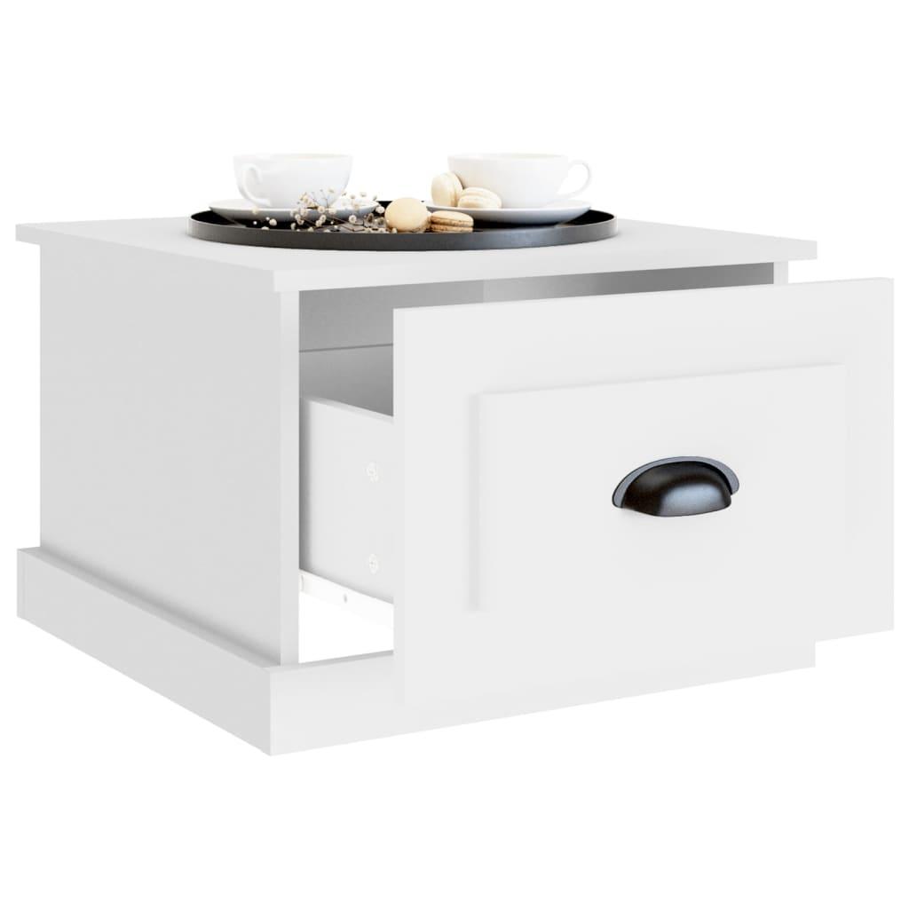 Coffee Table White 50x50x35 cm Engineered Wood
