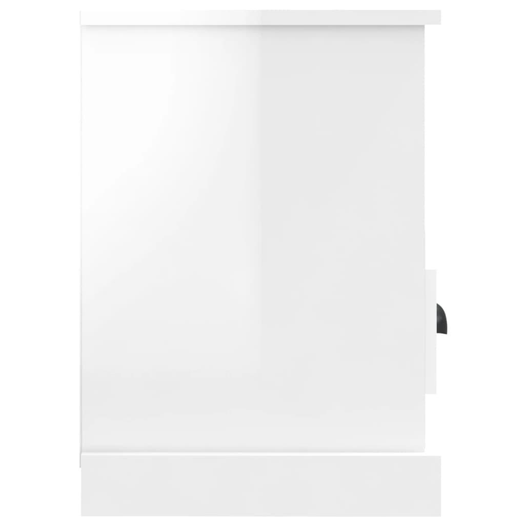 TV Cabinet High Gloss White 80x35x50 cm Engineered Wood