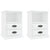 Bedside Cabinets 2 pcs White 43x36x60 cm