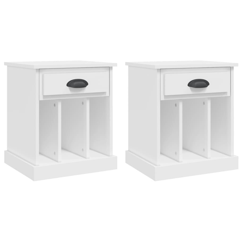 Bedside Cabinets 2 pcs White 43x36x50 cm