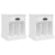 Bedside Cabinets 2 pcs White 43x36x50 cm