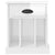Bedside Cabinet High Gloss White 43x36x50 cm