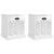 Bedside Cabinets 2 pcs High Gloss White 43x36x50 cm