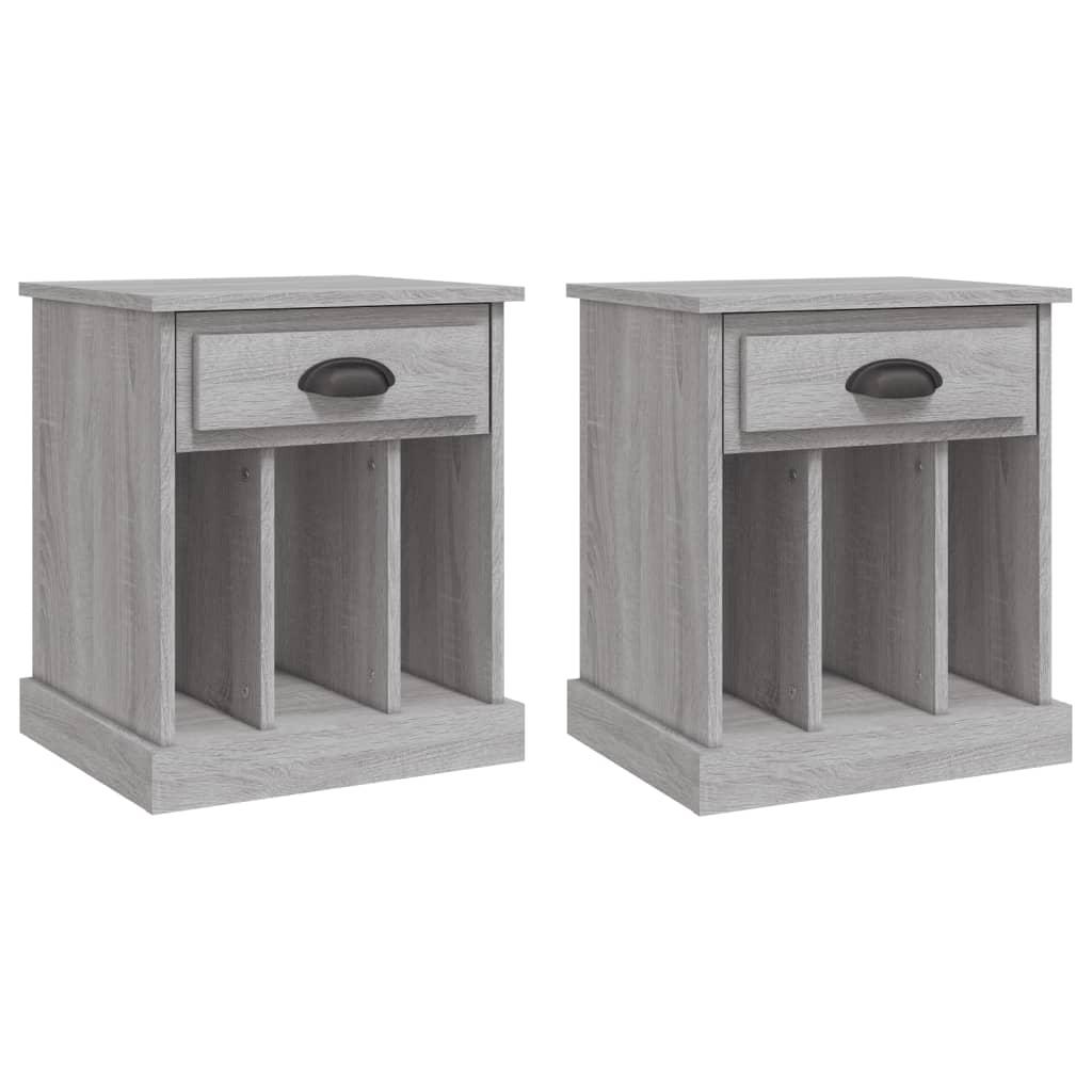 Bedside Cabinets 2 pcs Grey Sonoma 43x36x50 cm