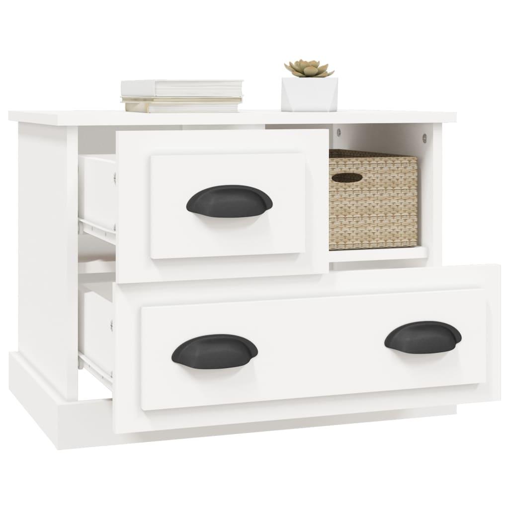 Bedside Cabinet White 60x39x45 cm