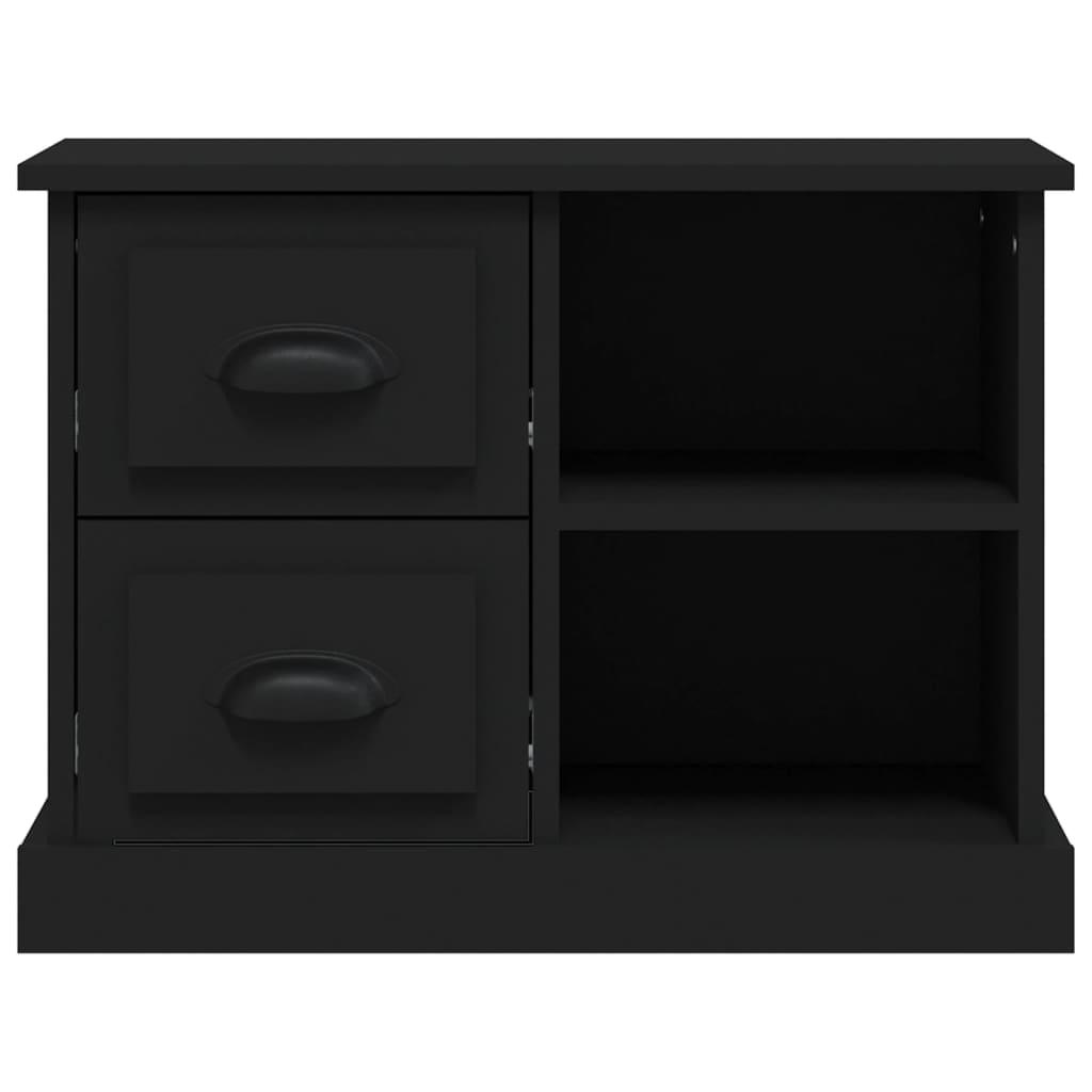Bedside Cabinet Black 60x35.5x45 cm