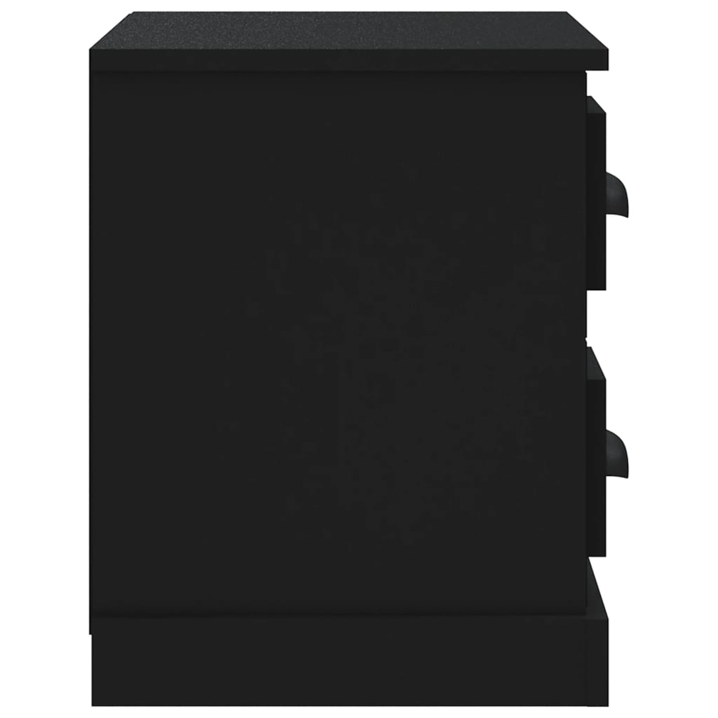 Bedside Cabinet Black 60x35.5x45 cm