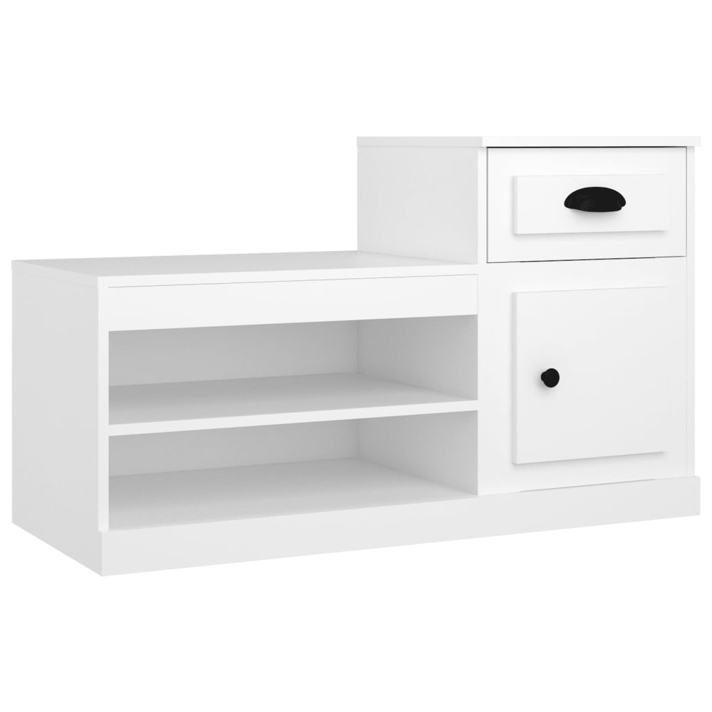 Shoe Cabinet White 100x42x60 cm Engineered Wood