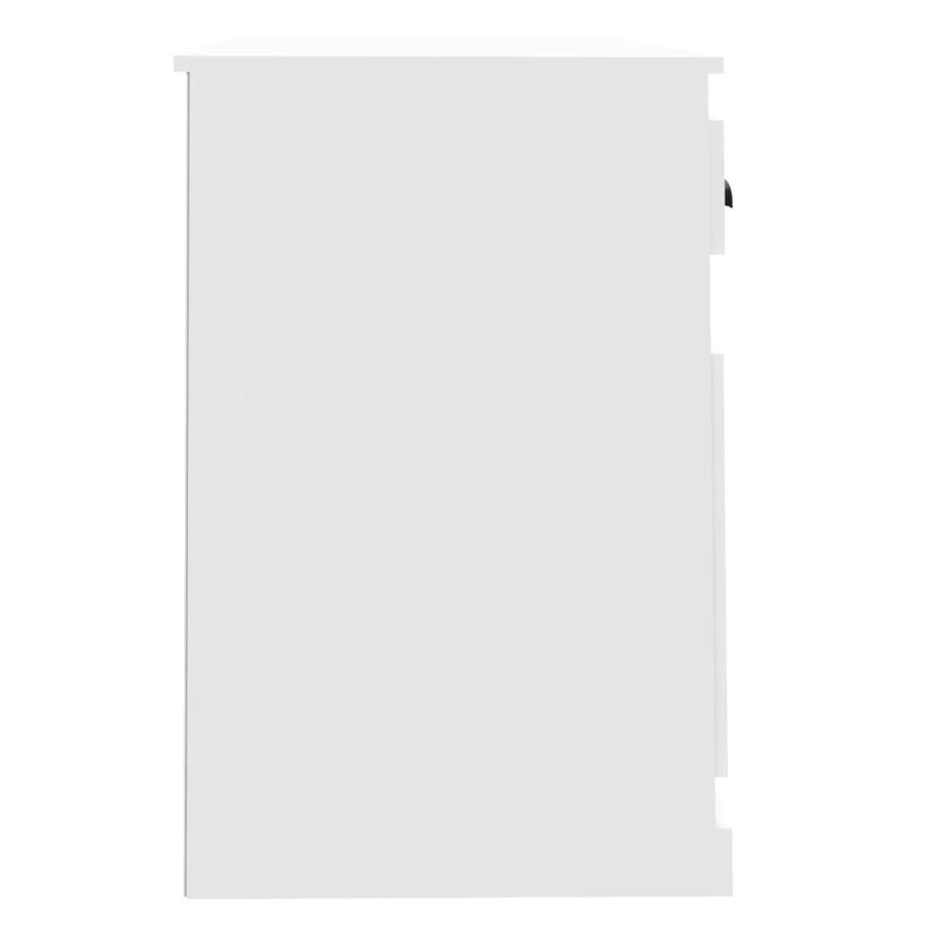 Desk with Drawer White 115x50x75 cm Engineered Wood