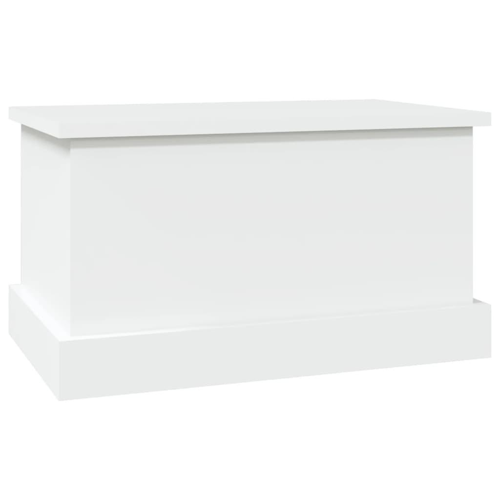 Storage Box White 50x30x28 cm Engineered Wood