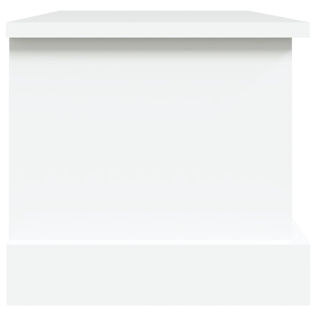 Storage Box White 50x30x28 cm Engineered Wood