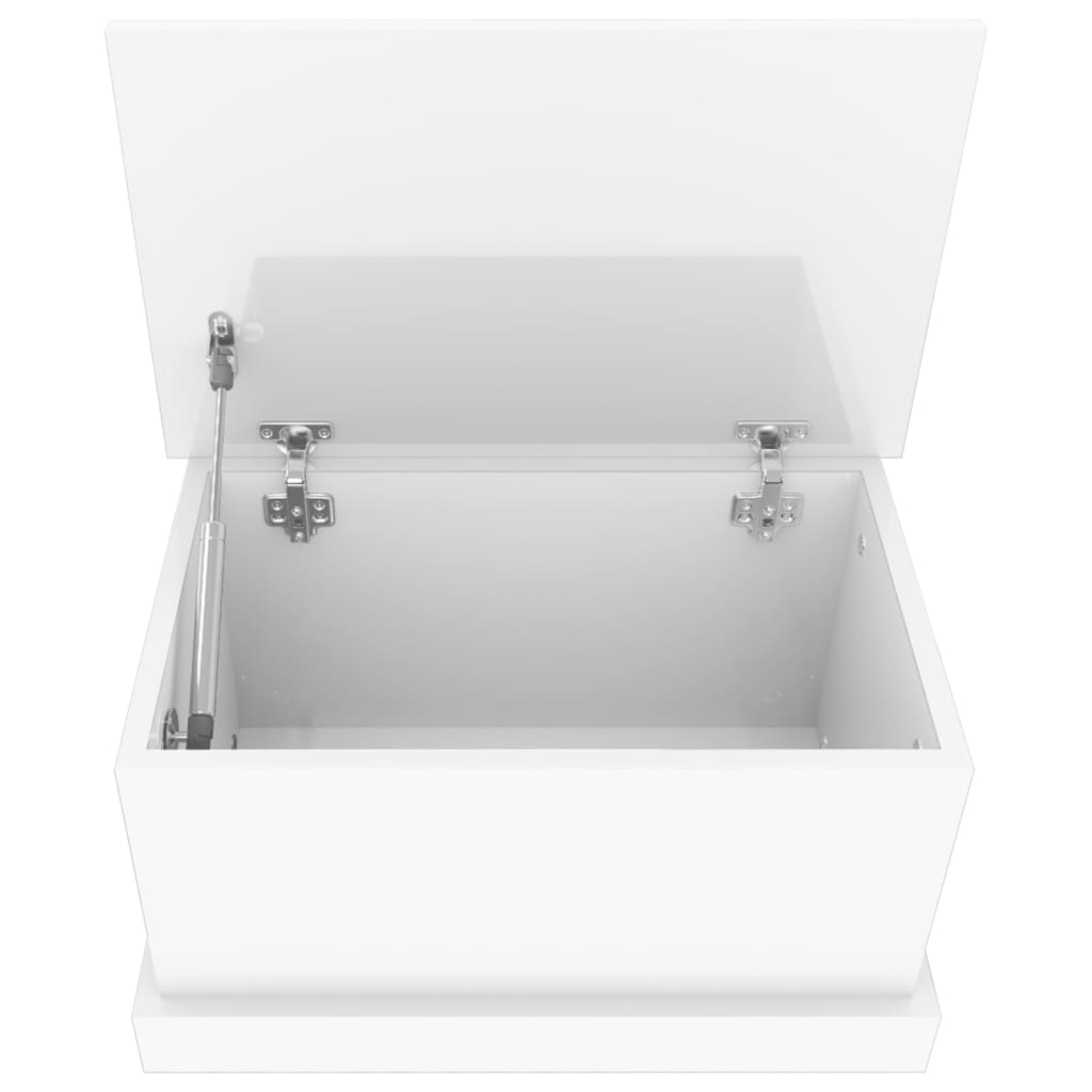 Storage Box High Gloss White 50x30x28 cm Engineered Wood