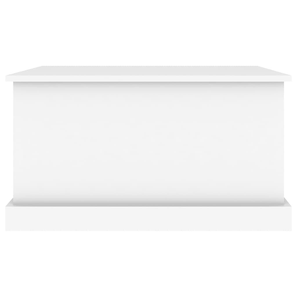 Storage Box White 70x40x38 cm Engineered Wood