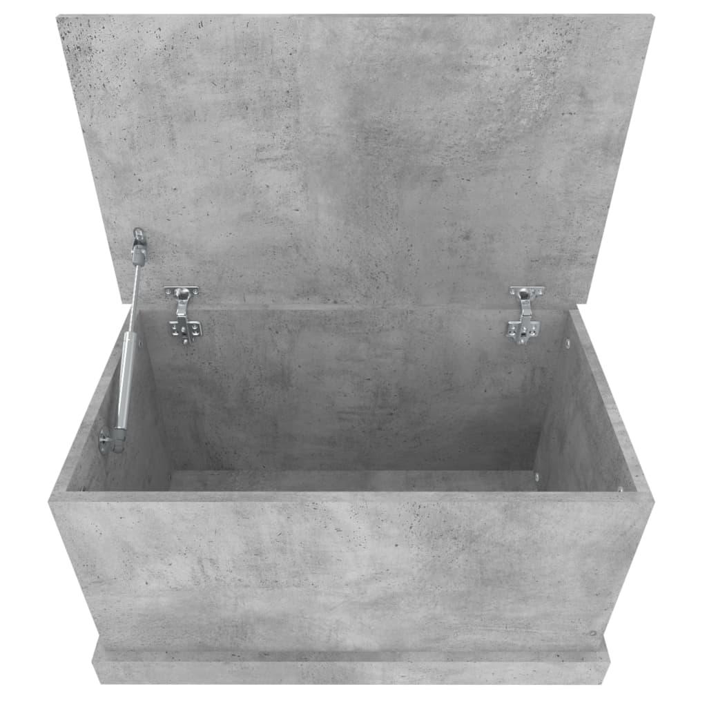 Storage Box Concrete Grey 70x40x38 cm Engineered Wood