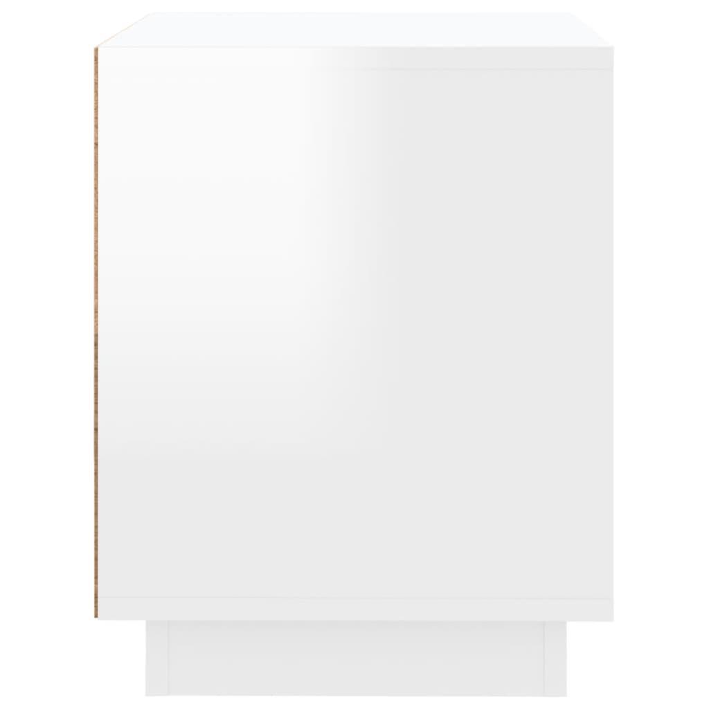 Bedside Cabinets 2pcs HighGlossWhite 44x35x45cm EngineeredWood